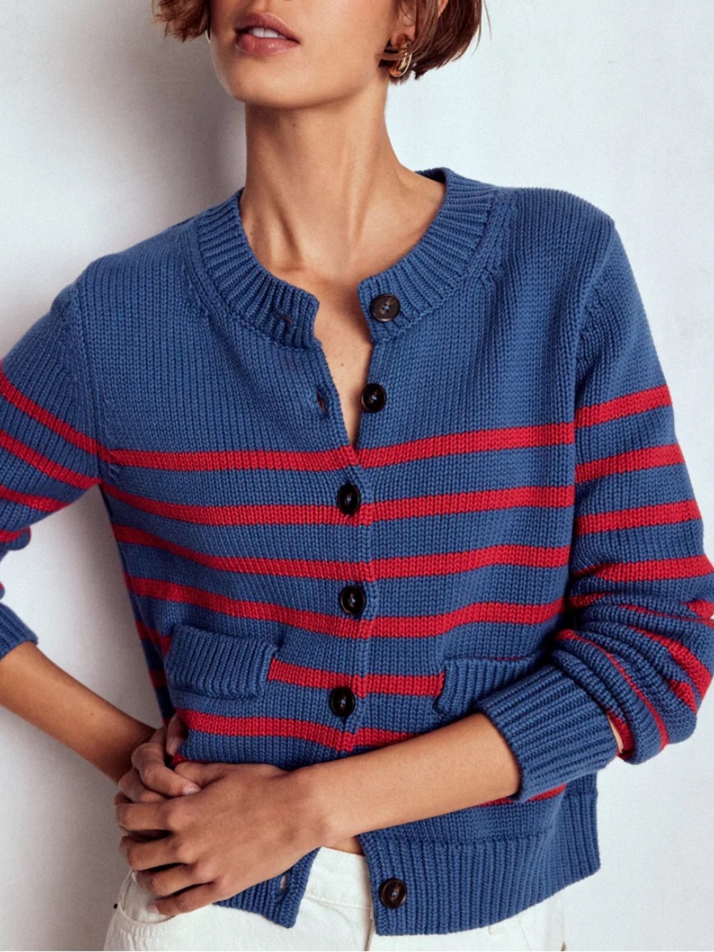 Boden Lucy Striped Cardigan